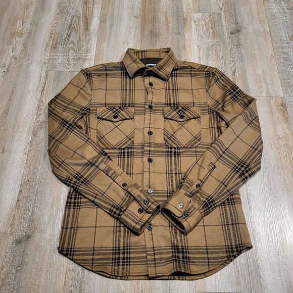 Express Classic Fit Long Sleeved Plaid Flannel Button Up Shirt Men's Size XS - Picture 1 of 8